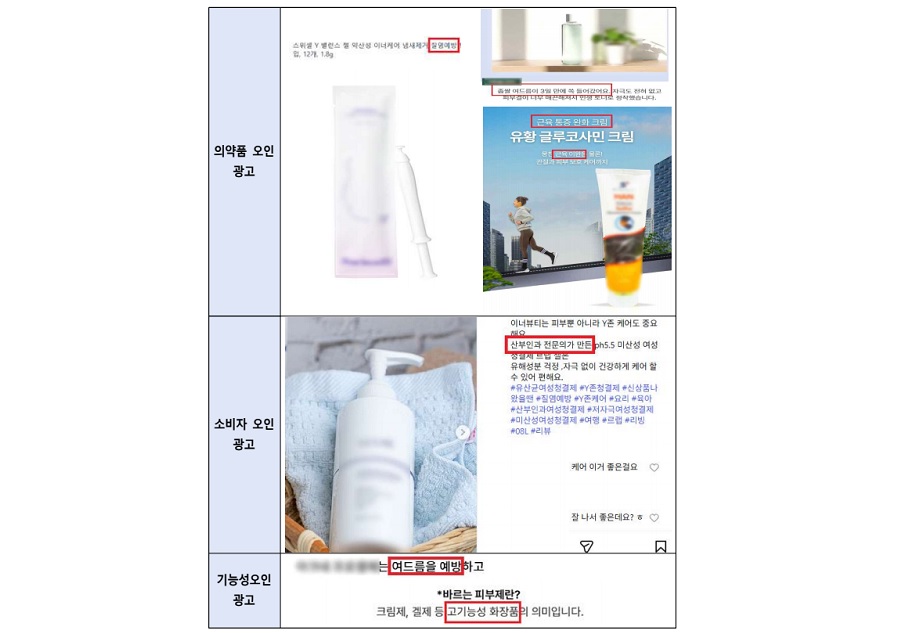 식약처, 의약품처럼 광고한 화장품 178건 적발