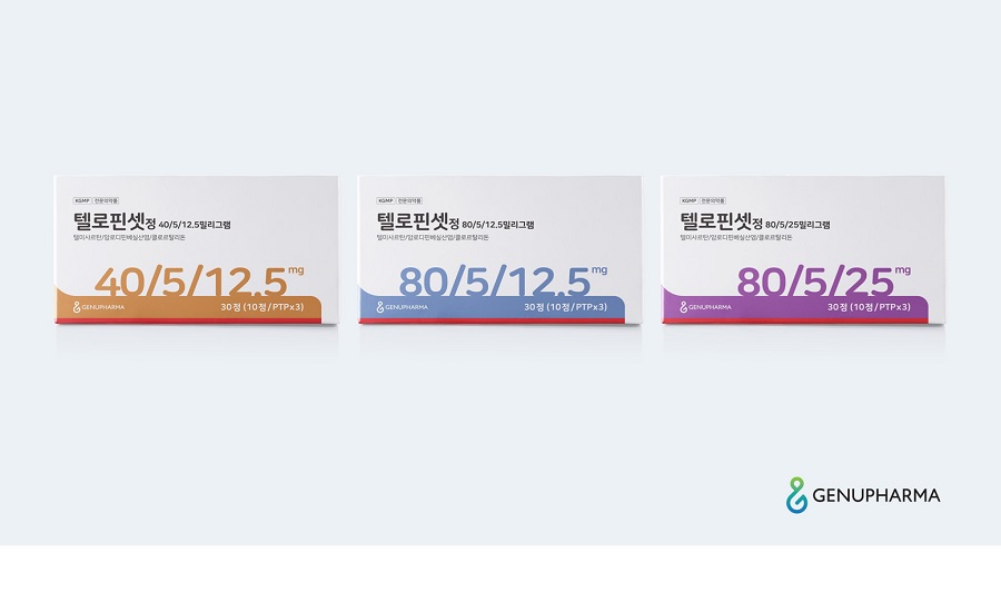 제뉴파마, 3제 고혈압 복합제 ‘텔로핀셋정’ 출시